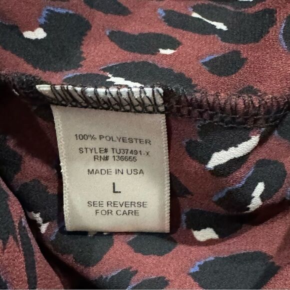 Stitch Fix West Kai Allan Surplice Tie Sleeve High Low Blouse Women’s Large - Picture 3 of 4